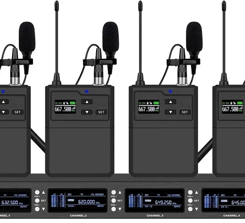 4 Channel Professional Wireless Microphone System (with 4 Body Microphones) / Day Rent