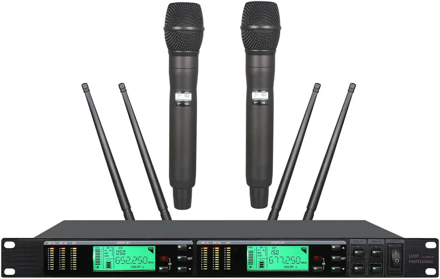 Professional Wireless Microphone System (For Shure UR4D Dual Diversity) / Day Rent