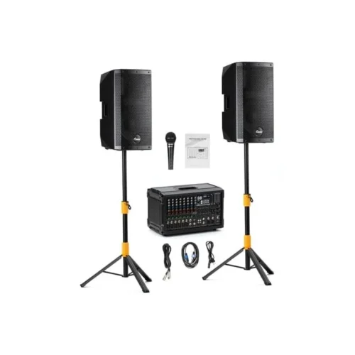 EXOTON MX-P12 Professional High-Powered PA System (with 2x12" Speakers & 10-Channel Mixer) / Day Rent