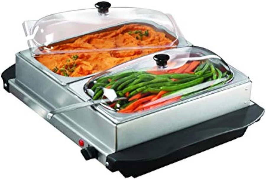 Brentwood 3-Quart 2-Pan Buffet Server and Warming Tray / Day Rent