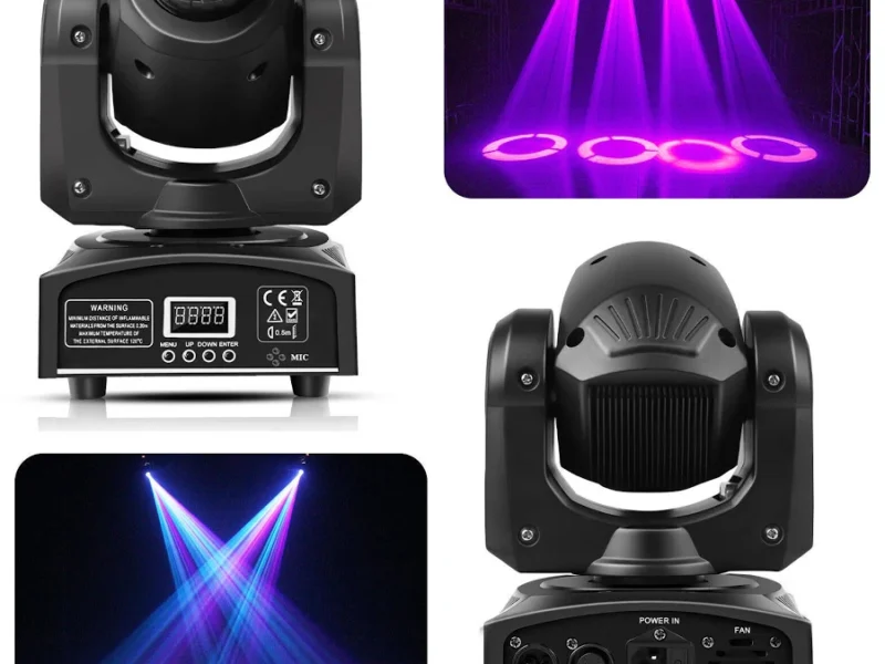 4-Piece 120W LED Moving Head Light Beam Stage Set (DMX / Spot / Beam / Disco) / Day Rent